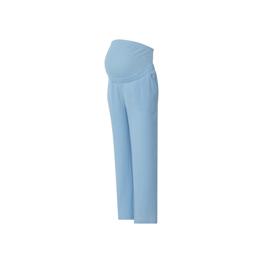 esmara Mousseline zwangerschapsbroek (Blauw, S (36/38)) afbeelding 1