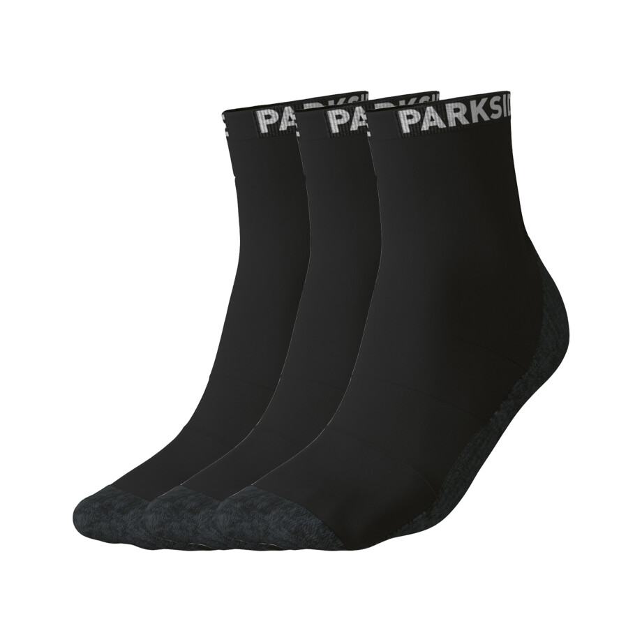 PARKSIDE 3 Paar heren werksokken (Zwart, 43-46) PARKSIDE 3 Paar heren werksokken (Zwart, 43-46) afbeelding 1