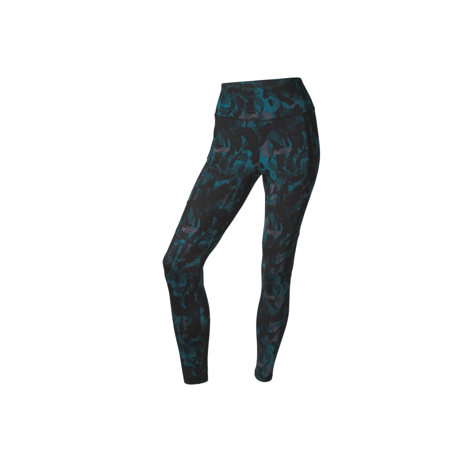 CRIVIT Dames thermo sportlegging (Patroon/zwart/blauw, XS (32/34)) afbeelding 1