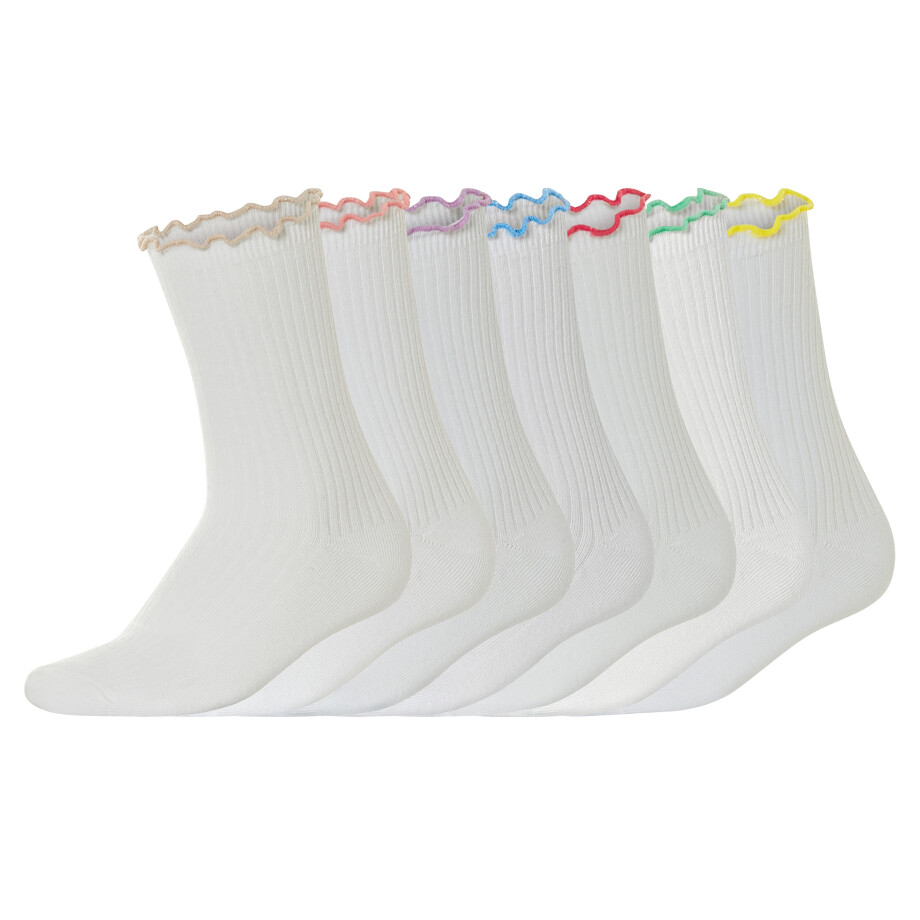 esmara 7 Paar sokken (roze/paars/blauw/groen, 35-38) afbeelding 1
