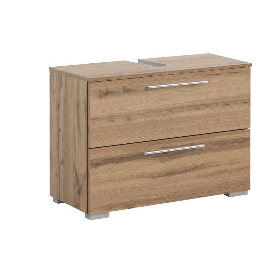 Schildmeyer Onderkast wastafel Carlos (Breedte 80 cm, Eiken landhuis) afbeelding 1