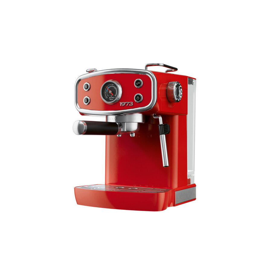 SILVERCREST Piston koffiemachine, 20 bar, met stoompijpje, rood, retro SILVERCREST Piston koffiemachine, 20 bar, met stoompijpje, rood, retro afbeelding 1