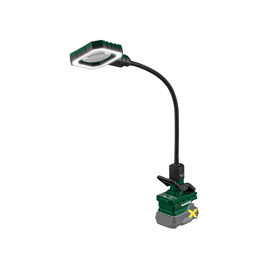 PARKSIDE Accu-klemlamp 20 V zonder accu en lader (Zwanenhalsloep) afbeelding 1