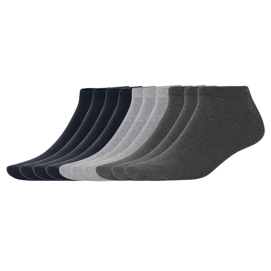 esmara Men 10 Paar enkelsokken (Grijs/donkerblauw, 43-46) afbeelding 1