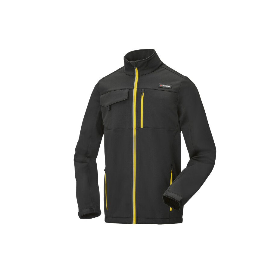 PARKSIDE Heren softshell jas (Zwart/geel, XL) PARKSIDE Heren softshell jas (Zwart/geel, XL) afbeelding 1