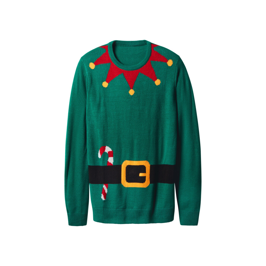 esmara Men Heren kersttrui met lampjes (Groen, XXL) esmara Men Heren kersttrui met lampjes (Groen, XXL) afbeelding 1