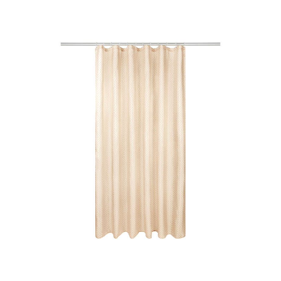 LIVARNO home Douchegordijn 180 x 200 cm (Beige) afbeelding 1