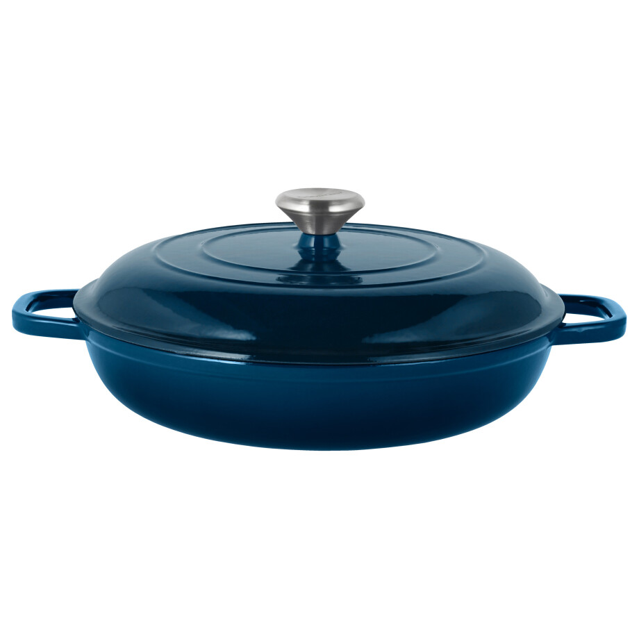 SILVERCREST Gietijzeren hapjespan, Ø30 cm (Donkerblauw) afbeelding 1