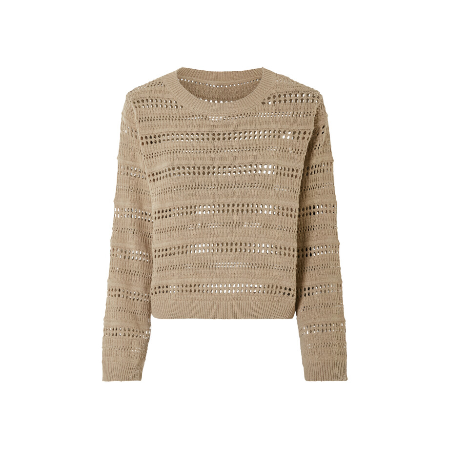 esmara Gebreide trui dames (Beige, XS (32/34)) afbeelding 1