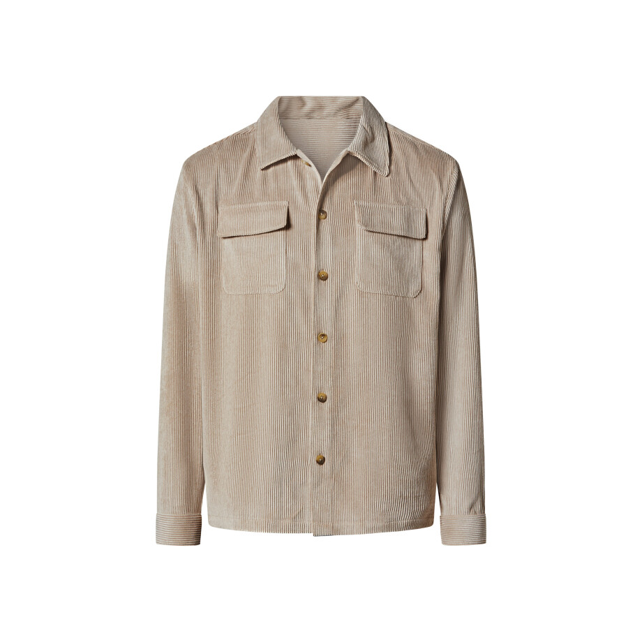 esmara Men Corduroy heren overshirt (Beige, M) afbeelding 1