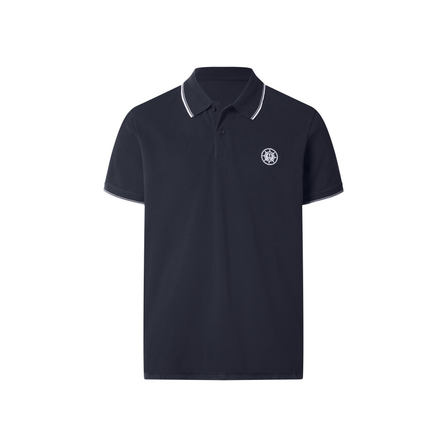 ESMARA MEN Heren piqué poloshirt (Marineblauw, M) afbeelding 1