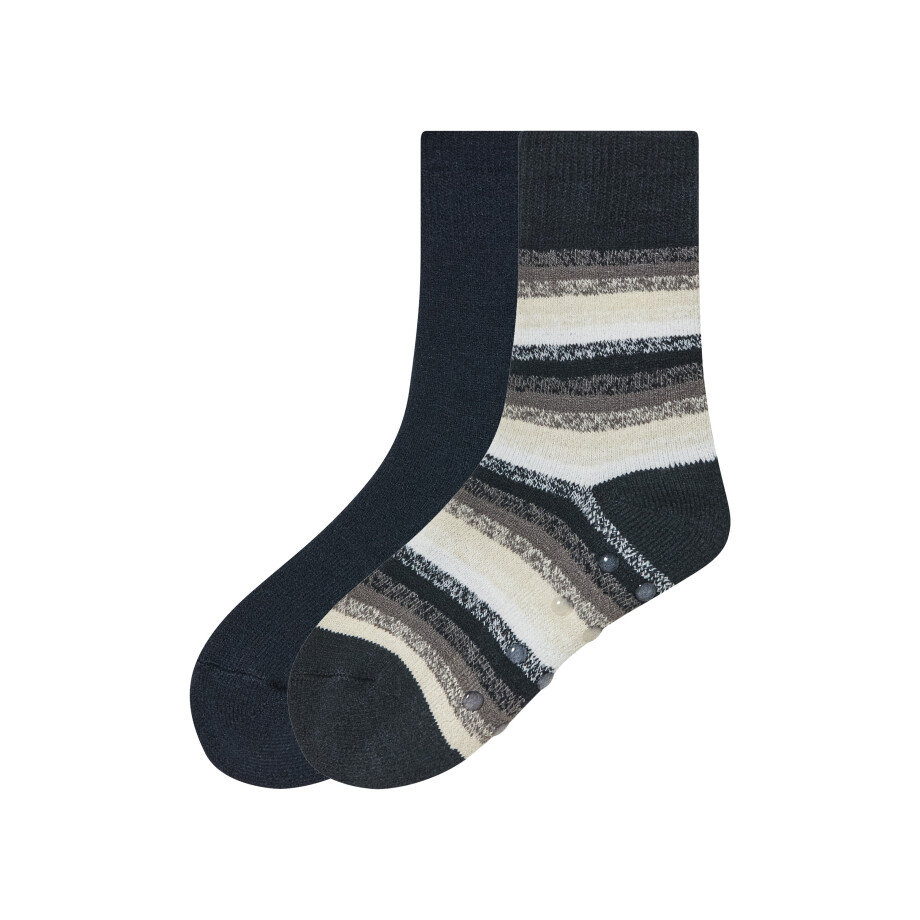 pepperts! 2 paar kinder thermosokken (39/42, Blauw/donkerblauw) pepperts! 2 paar kinder thermosokken (39/42, Blauw/donkerblauw) afbeelding 1