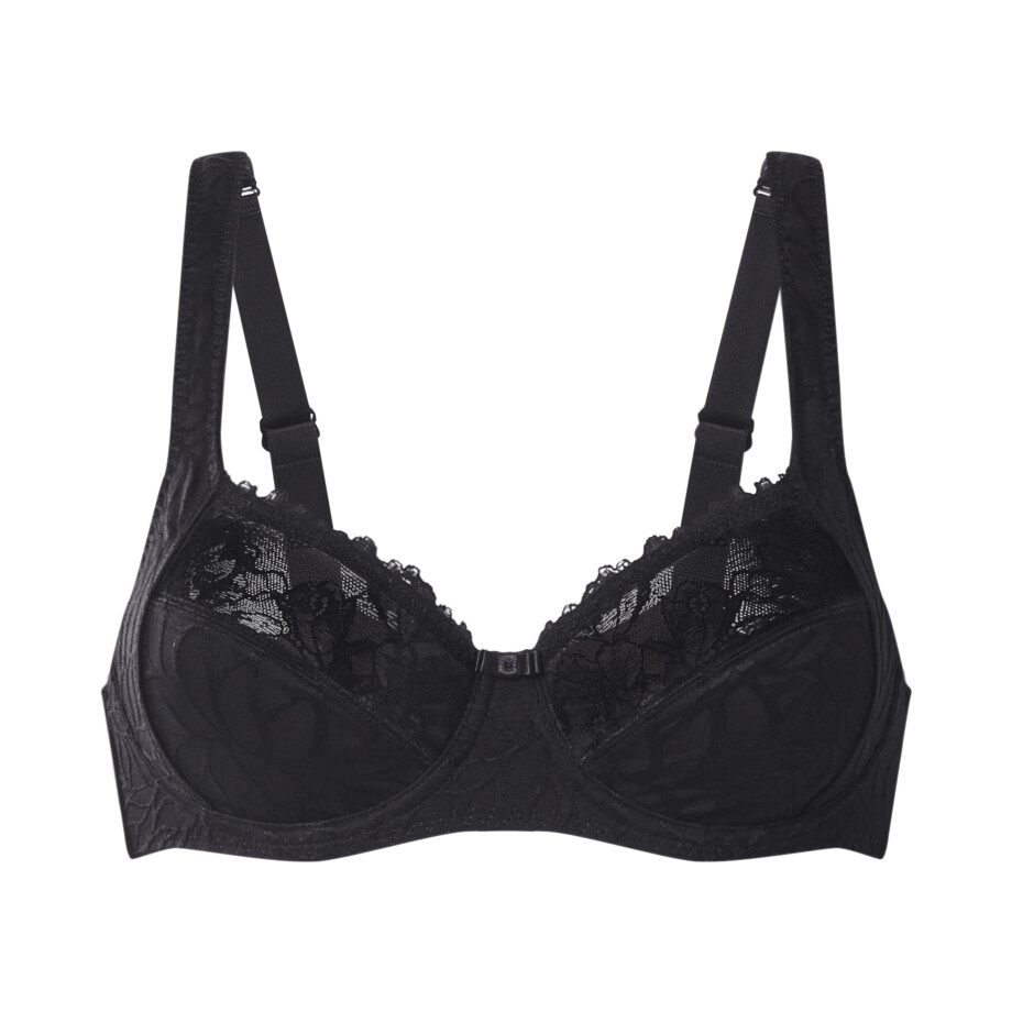 ESMARA Dames beugel-bh met kant, plus size (Zwart, 90D) ESMARA Dames beugel-bh met kant, plus size (Zwart, 90D) afbeelding 1