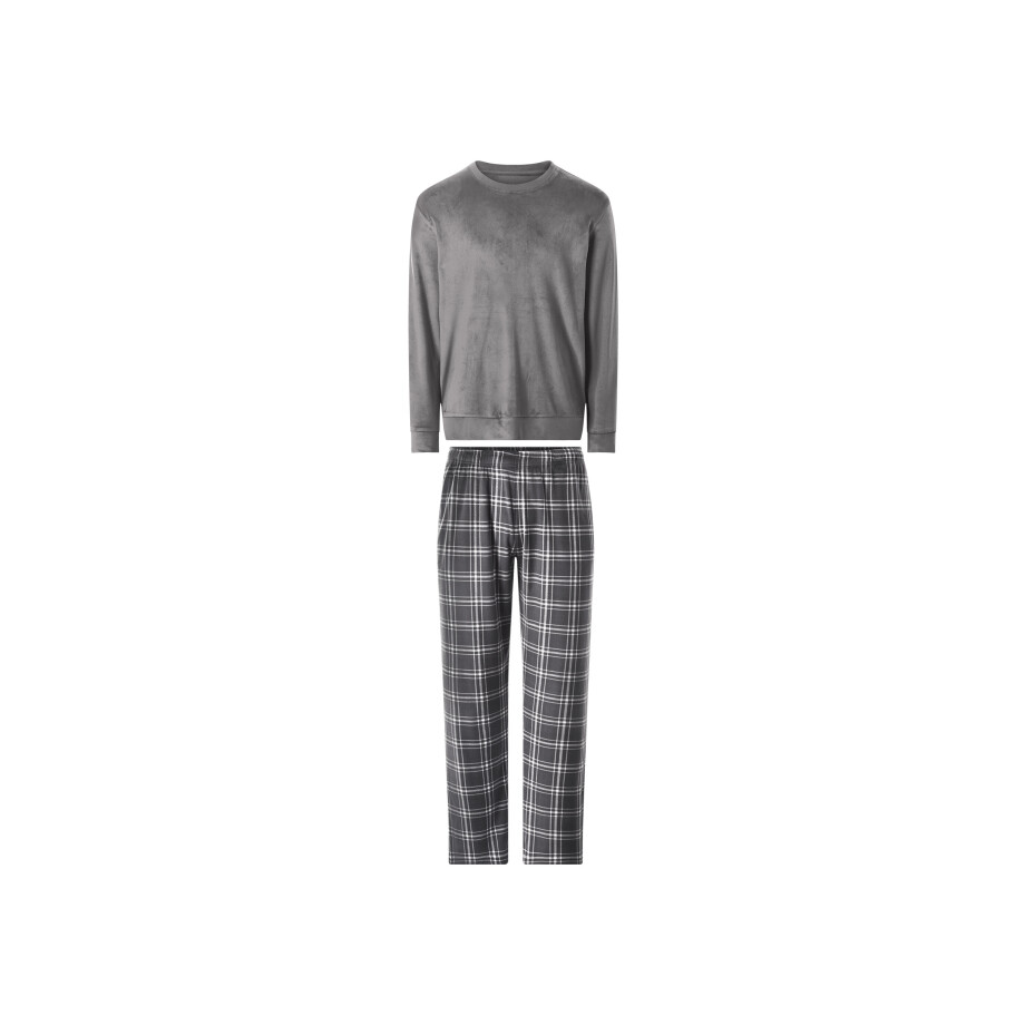 ESMARA MEN Heren nicki pyjama (Grijs, S) afbeelding 1