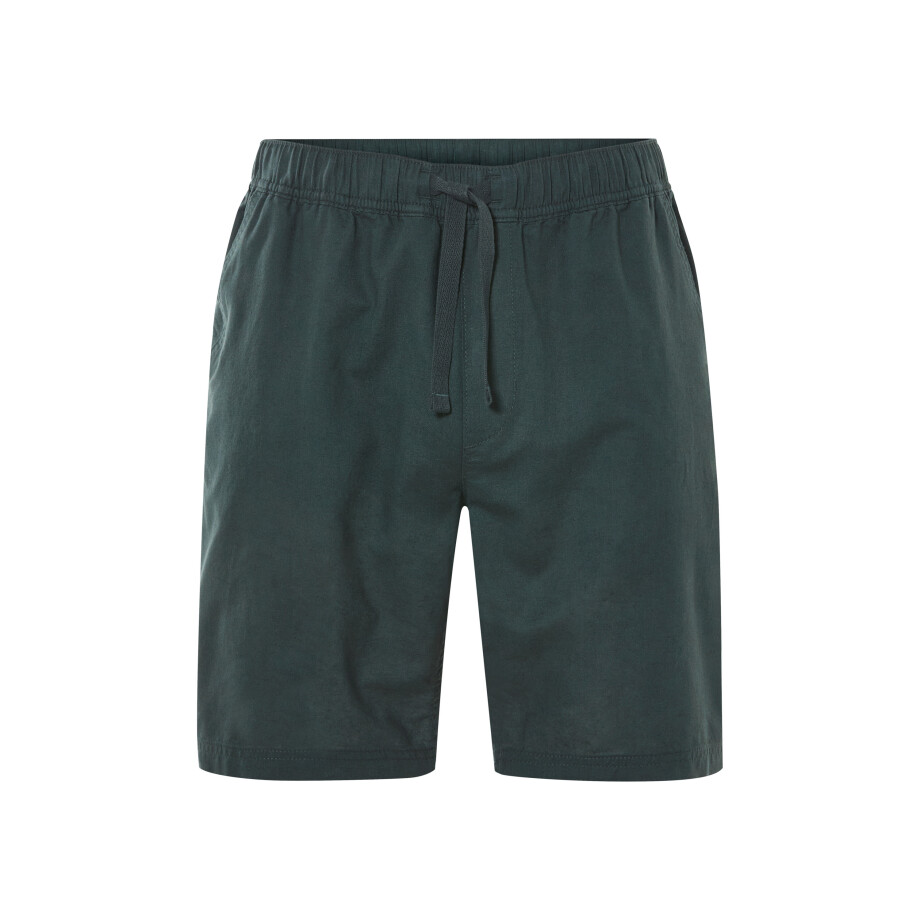 LIVERGY Korte linnen heren broek (Donkergroen, XL) afbeelding 1