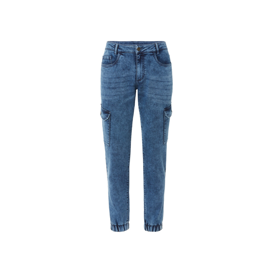 LIVERGY Heren denim joggers (Blauw, 50) afbeelding 1