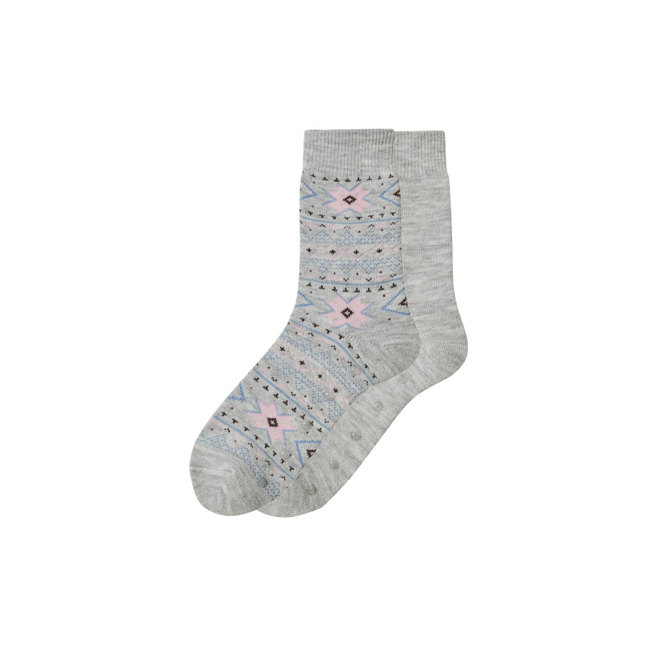 esmara 2 Paar kinder thermosokken (Grijs, 39-42) afbeelding 1