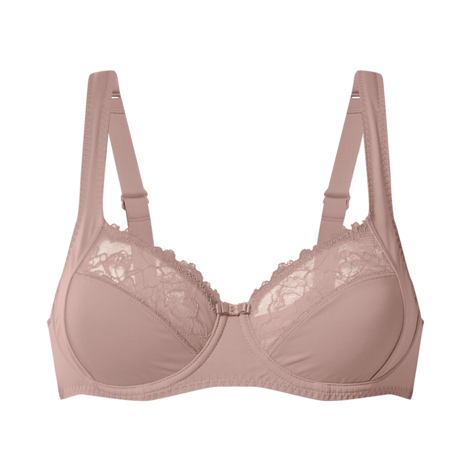 ESMARA Dames beugel-bh met kant, plus size (Beige, 85C) ESMARA Dames beugel-bh met kant, plus size (Beige, 85C) afbeelding 1