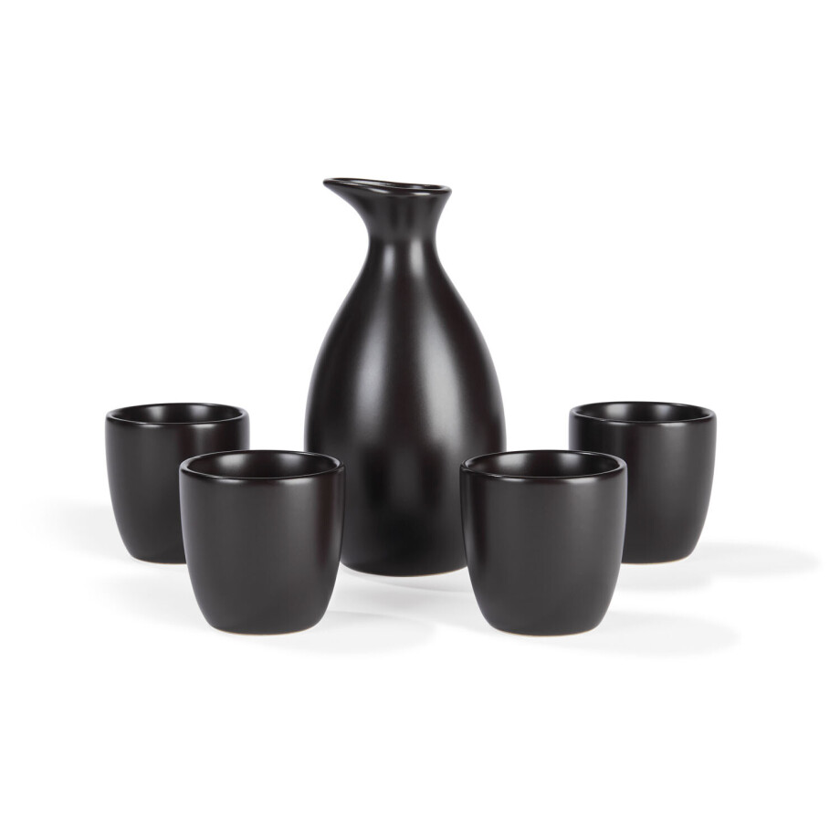 ERNESTO Sake-set 5-delig (Zwart) ERNESTO Sake-set 5-delig (Zwart) afbeelding 1