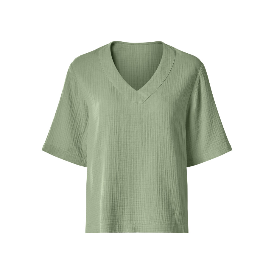 ESMARA Mousseline dames top (Groen, XS) afbeelding 1