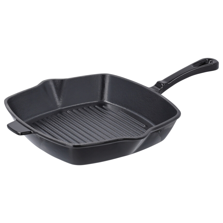 SILVERCREST Gietijzeren grillpan 24 cm (Zwart) afbeelding 1