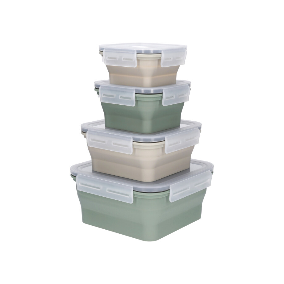 SILVERCREST Opvouwbare vershoudbakjes of lunchbox (Vierkant 4-delig) afbeelding 1