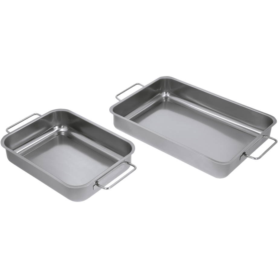 SILVERCREST RVS braadslede met rooster of RVS braadsledes, 2 stuks (Klein) SILVERCREST RVS braadslede met rooster of RVS braadsledes, 2 stuks (Klein) afbeelding