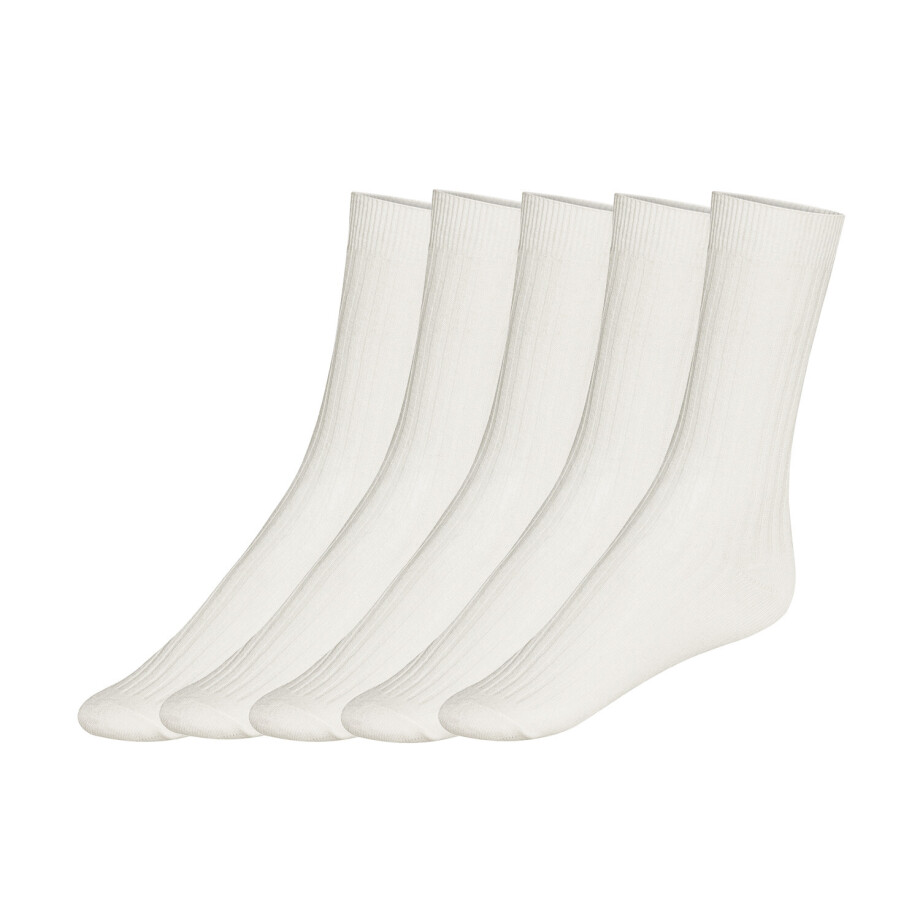 esmara 5 paar dames sokken (Crème, 35-38) afbeelding 1