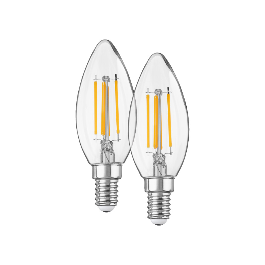 LIVARNO home 2 LED-lampen (Kaars E14 4,2 W 2 stuks) LIVARNO home 2 LED-lampen (Kaars E14 4,2 W 2 stuks) afbeelding 1