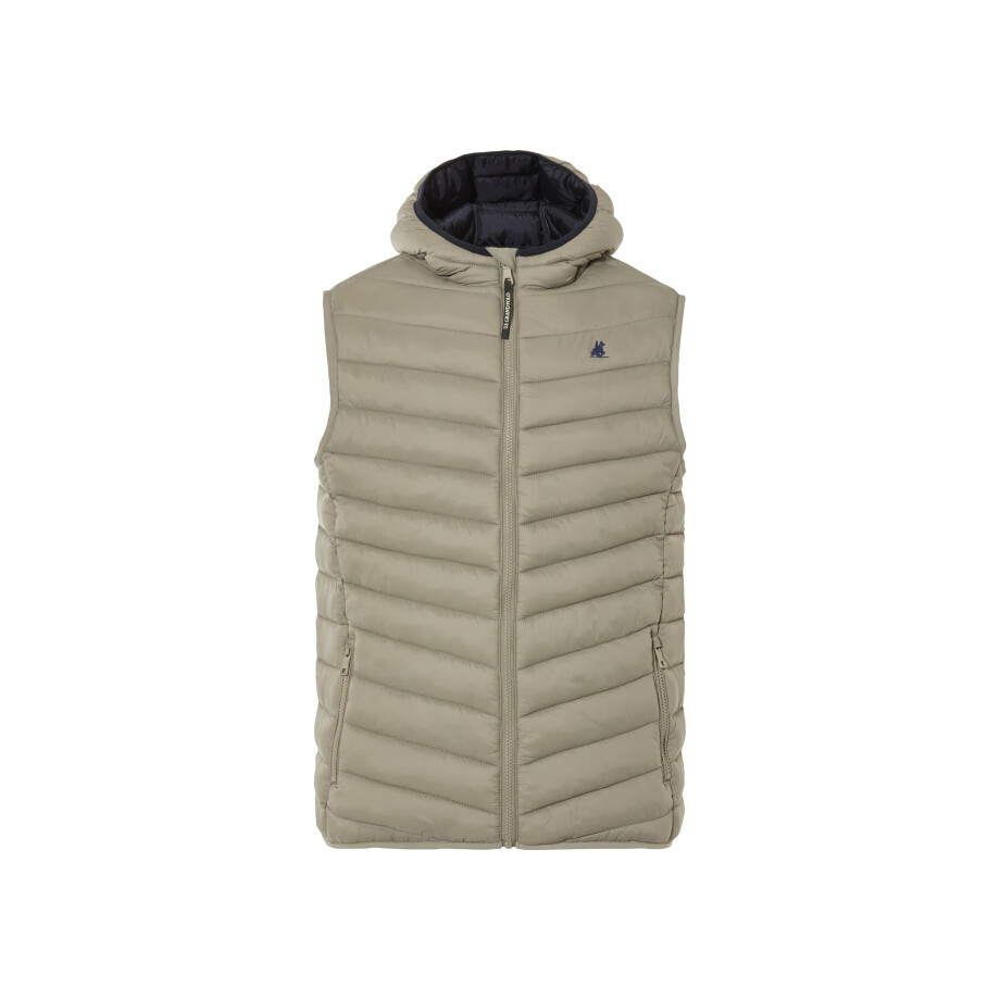 LIVERGY Gewatteerde heren bodywarmer (Zandkleurig, XL) afbeelding 1