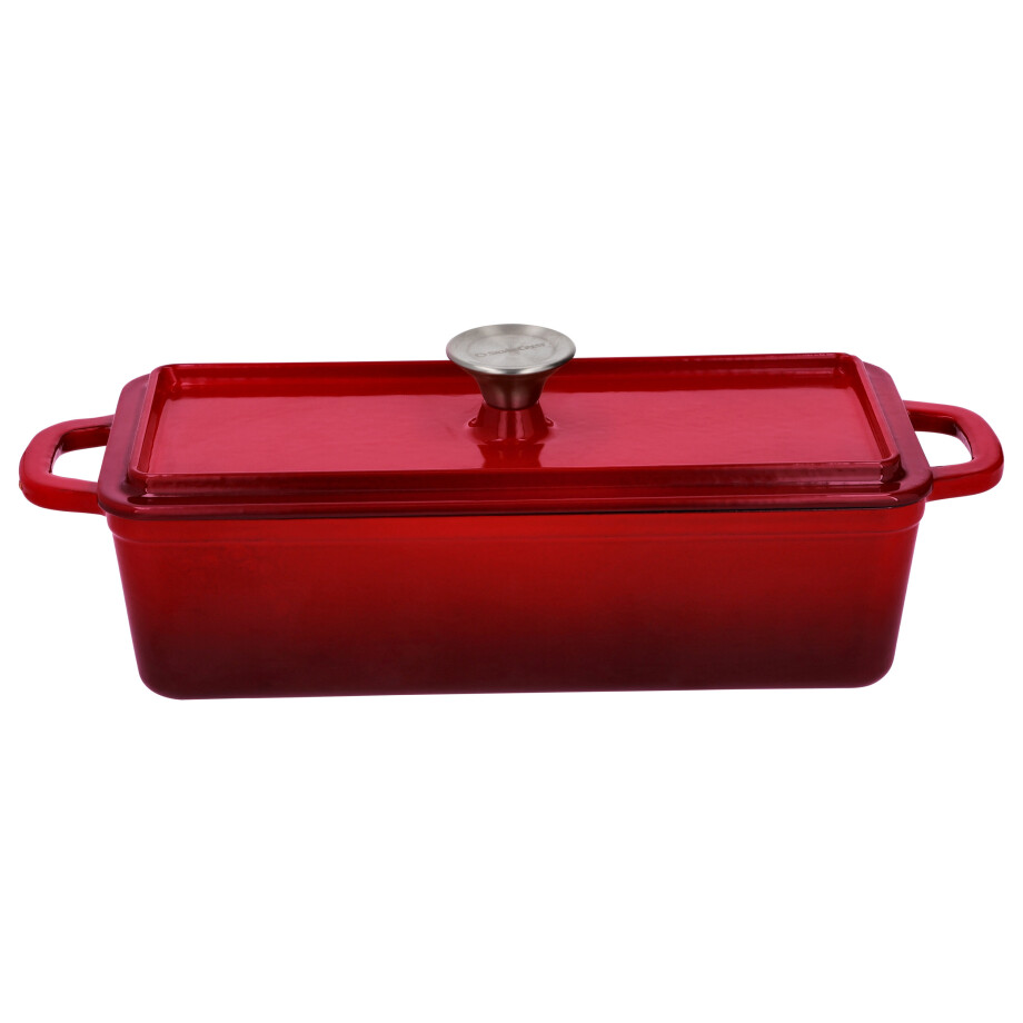 SILVERCREST Gietijzeren broodpan (Rechthoekig, Rood) afbeelding 1