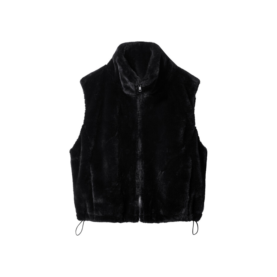 esmara Pluche dames bodywarmer (Zwart, L (44/46)) afbeelding 1