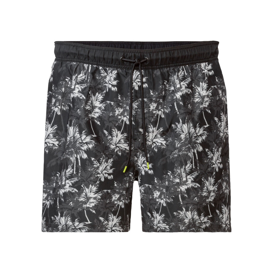LIVERGY Heren zwembroek (Zwart met print, 4XL) afbeelding 1
