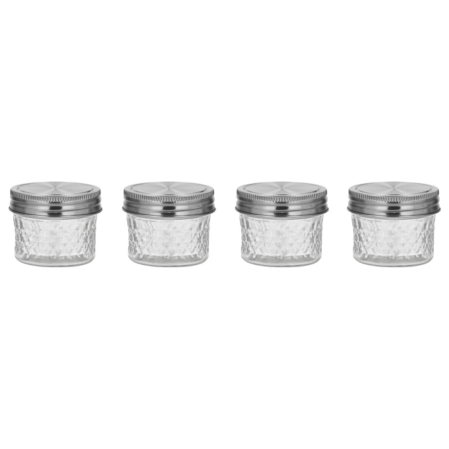 SILVERCREST Glazen voorraadpotten (Set van 4 100 ml) SILVERCREST Glazen voorraadpotten (Set van 4 100 ml) afbeelding 1