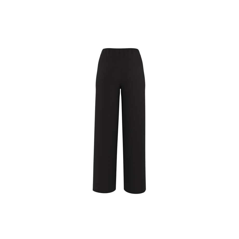 ESMARA Dames broek met crinkle-structuur - Wide leg (Zwart, L (44/46)) afbeelding 1