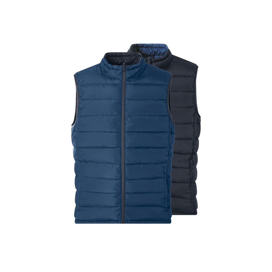ESMARA MEN Heren omkeerbare bodywarmer (Donkerblauw/blauw, XXL) afbeelding 1