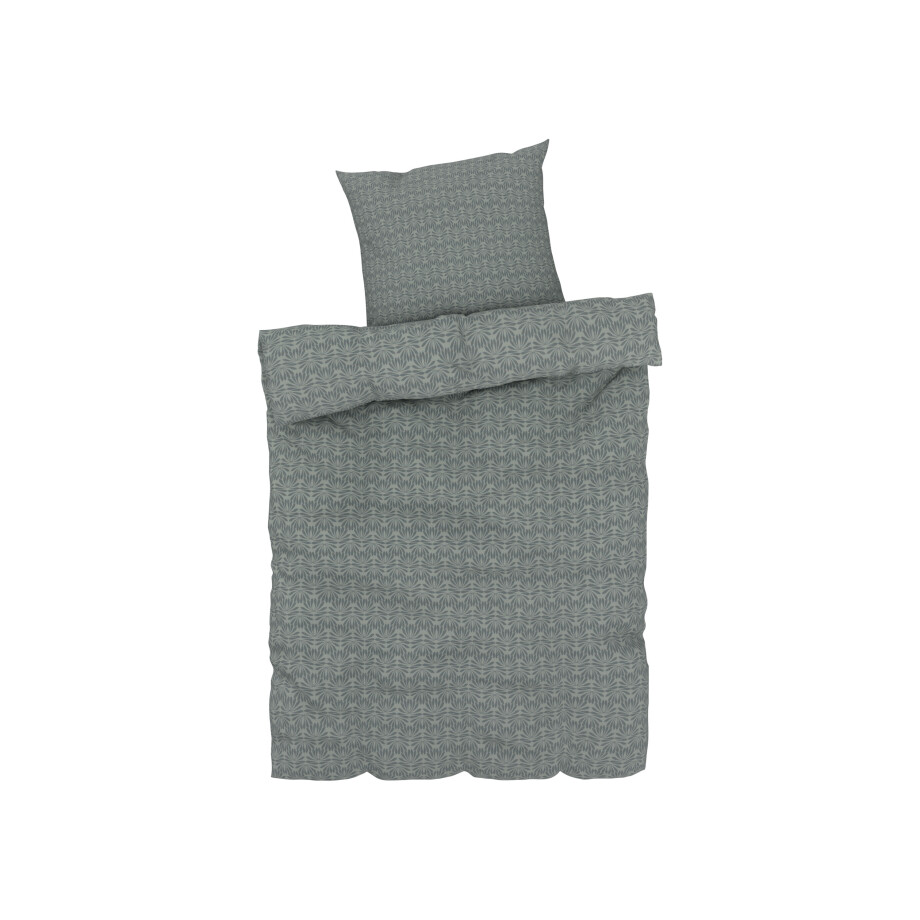LIVARNO home Dekbedovertrek 140 x 200 cm (ornament groen) afbeelding 1