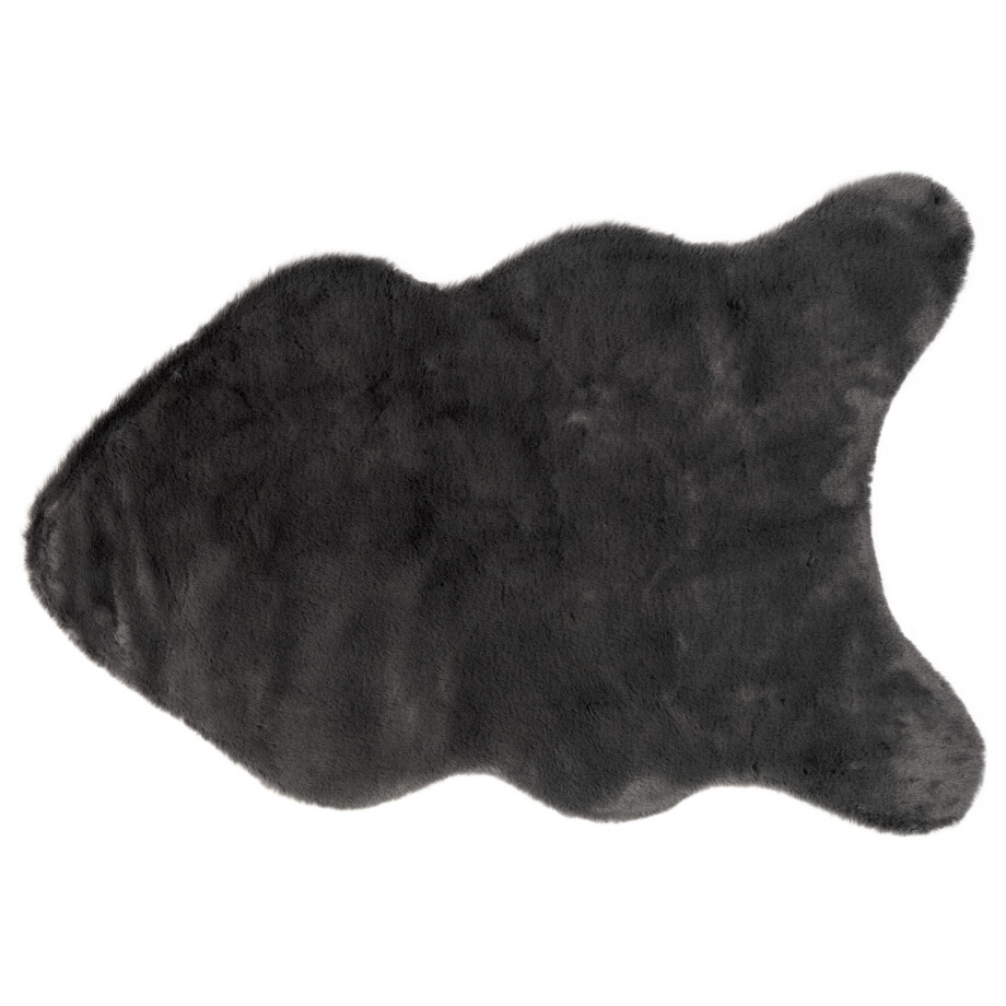 LIVARNO home Tapijt van imitatiebont 60 x 90 cm (Donkergrijs) LIVARNO home Tapijt van imitatiebont 60 x 90 cm (Donkergrijs) afbeelding 1