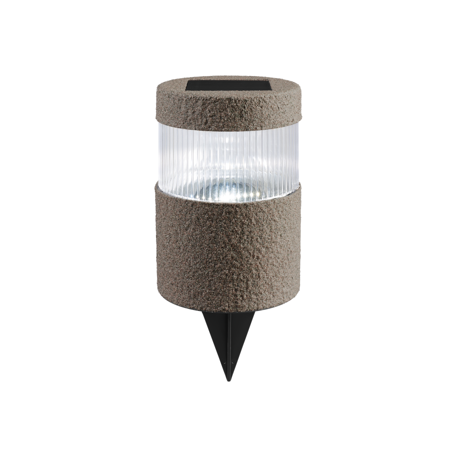 LIVARNO home Solar tuinlamp (Cilindrisch, Donkergrijs) afbeelding 1