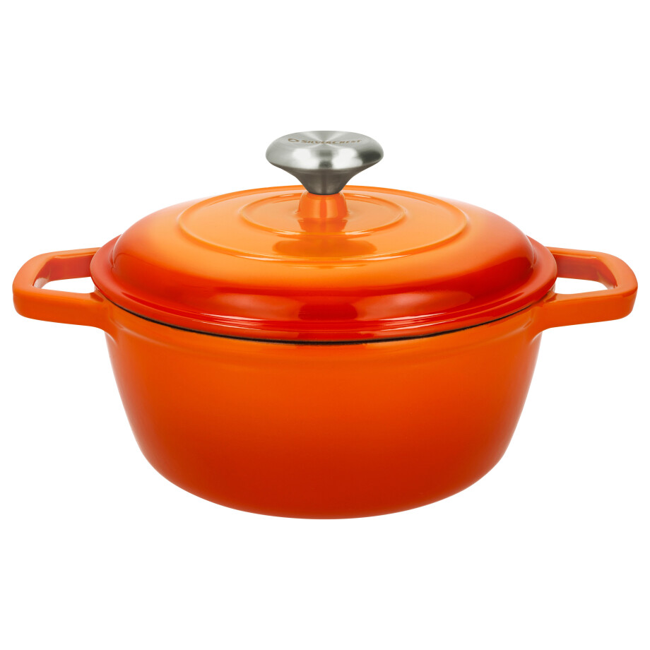 SILVERCREST Gietijzeren pan, Ø21 cm (Oranje) SILVERCREST Gietijzeren pan, Ø21 cm (Oranje) afbeelding 1