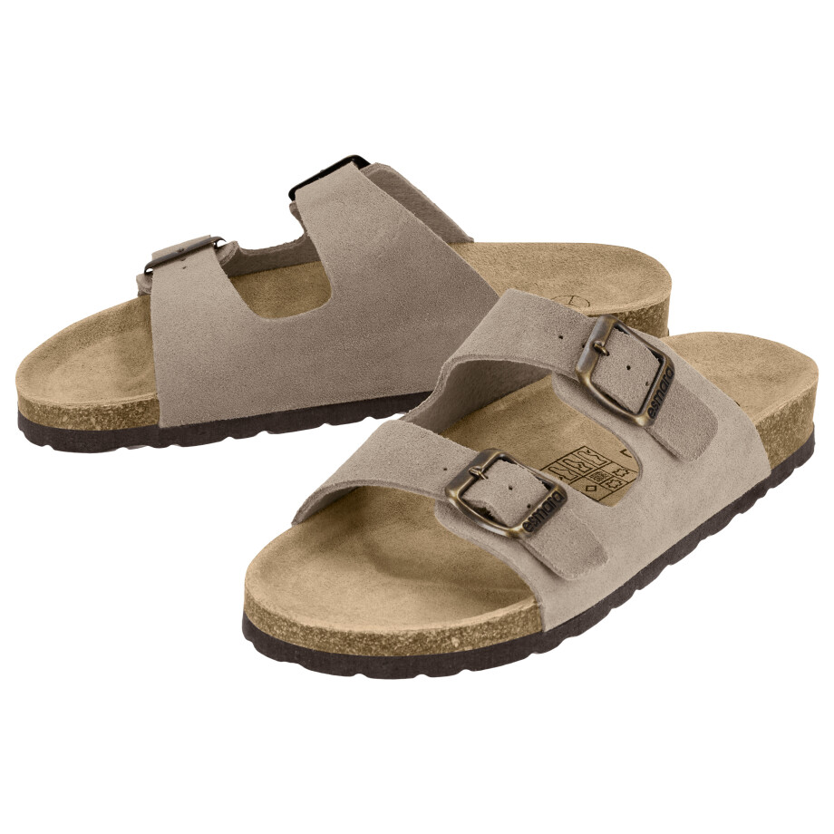 esmara Leren dames slippers (Taupe, 40) esmara Leren dames slippers (Taupe, 40) afbeelding 1