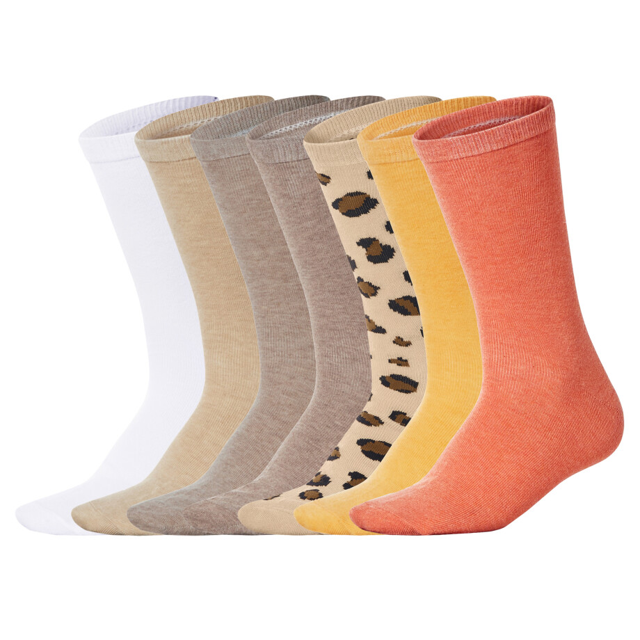 esmara 7 Paar dames sokken (wit/beige/geel, 39-42) esmara 7 Paar dames sokken (wit/beige/geel, 39-42) afbeelding 1
