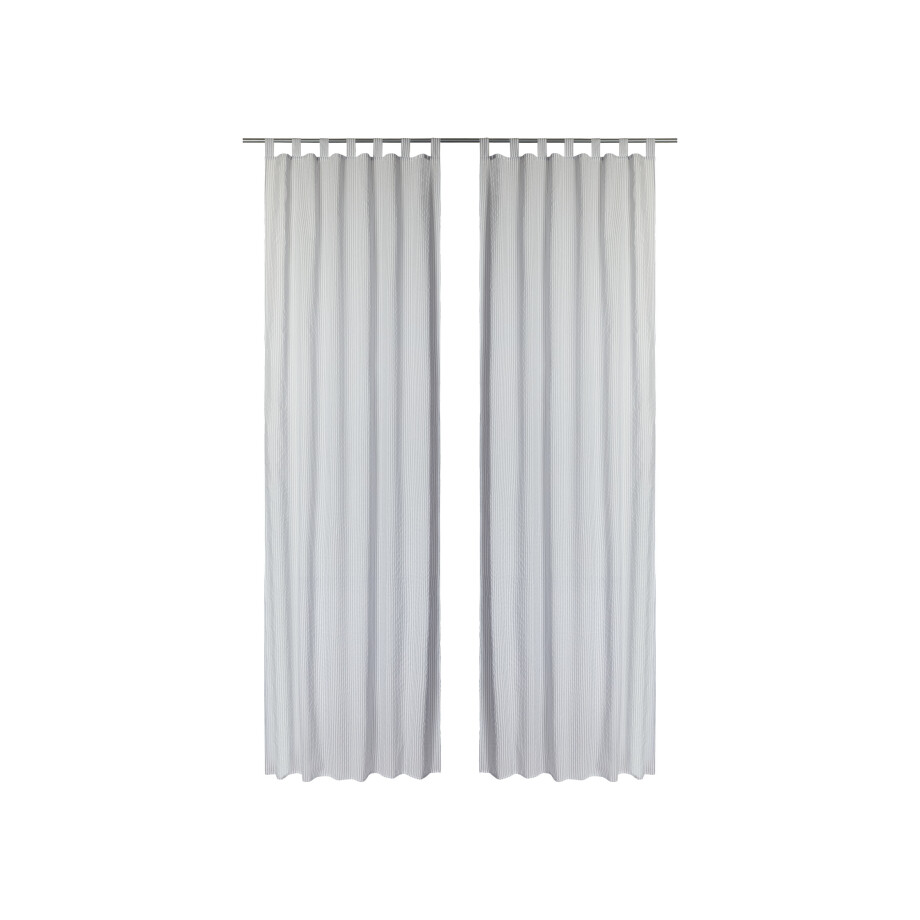 LIVARNO home 2-delige gordijnenset 120 x 300 cm (grijs/strepen) afbeelding 1