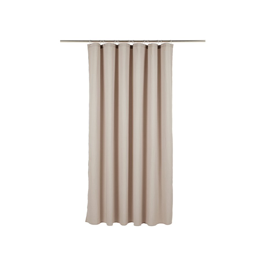 LIVARNO home Douchegordijn 180 x 200 cm (Beige) afbeelding 1
