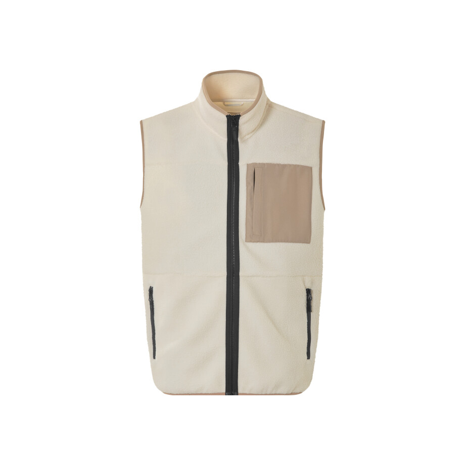 LIVERGY Heren teddy bodywarmer (Beige, M) LIVERGY Heren teddy bodywarmer (Beige, M) afbeelding 1