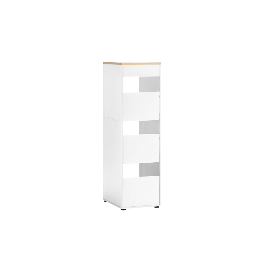 Schildmeyer Kast Solea (3 vakken, hoogte 154 cm, mat wit) Schildmeyer Kast Solea (3 vakken, hoogte 154 cm, mat wit) afbeelding 1