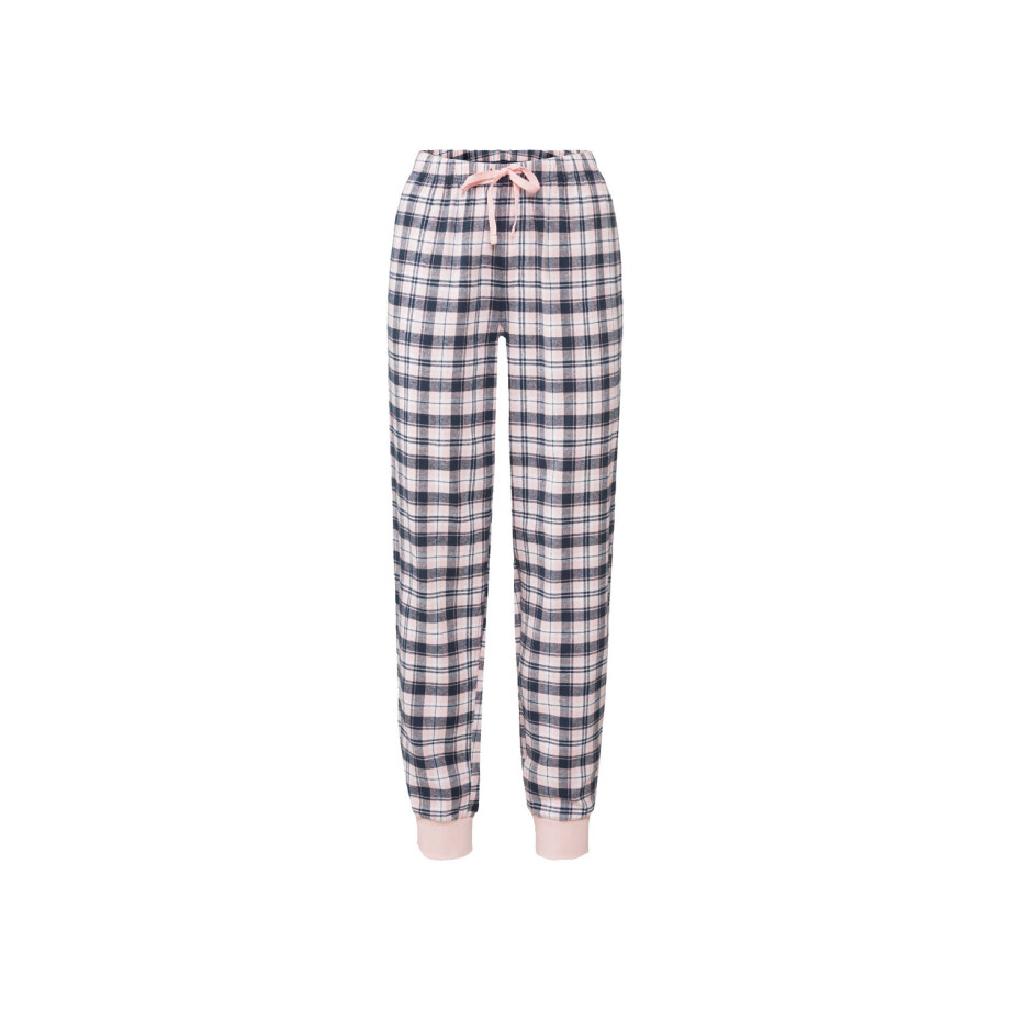 esmara Flanellen dames pyjamabroek (Ruiten/roze/marineblauw, S (36/38)) afbeelding 1