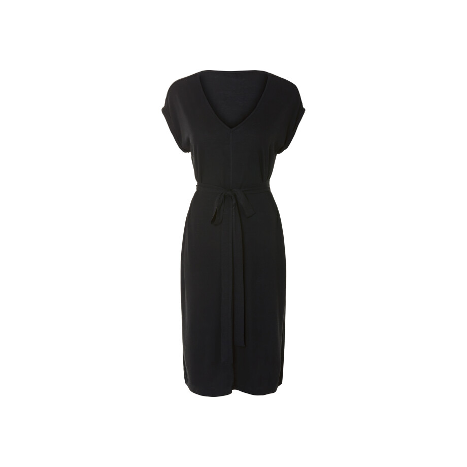 esmara Dames jurk van linnenmix (Zwart, XS (32/34)) afbeelding 1