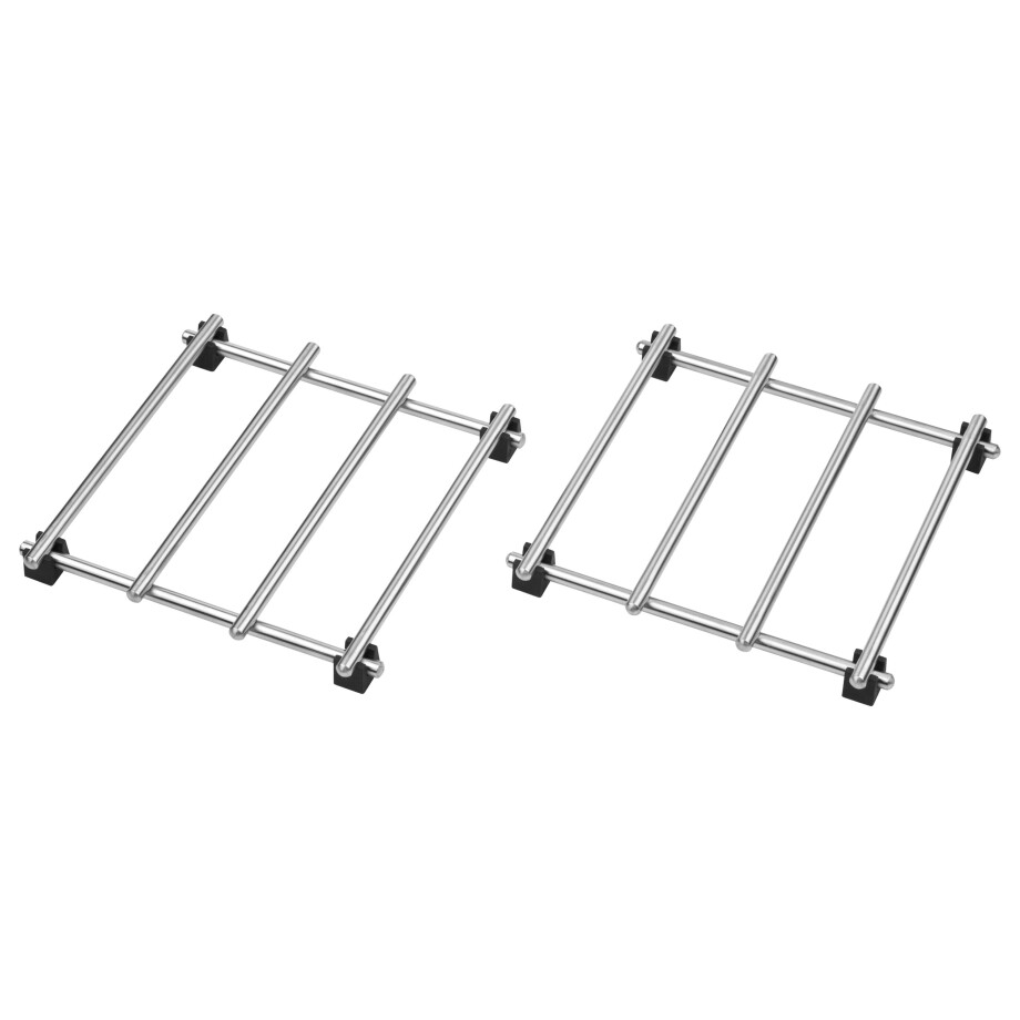 SILVERCREST RVS keukenrooster of onderzetter (2 panonderzetters) SILVERCREST RVS keukenrooster of onderzetter (2 panonderzetters) afbeelding