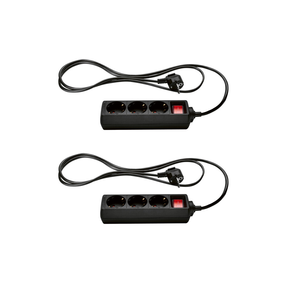 SILVERCREST Stekkerdoos (3 stopcontacten (zwart)) afbeelding 1